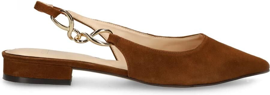Manfield Dames Bruine suède slingbacks - Foto 2