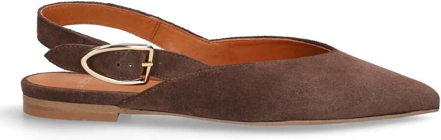 Manfield Dames Bruine suède slingbacks - Foto 2