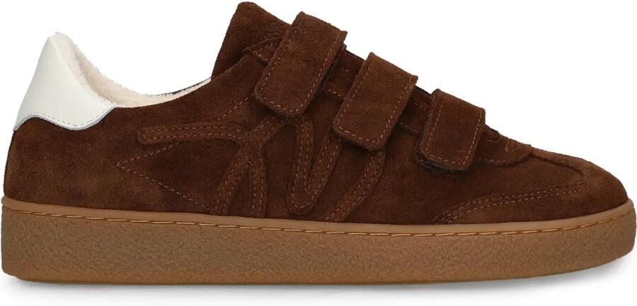 Manfield Dames Bruine suède sneakers