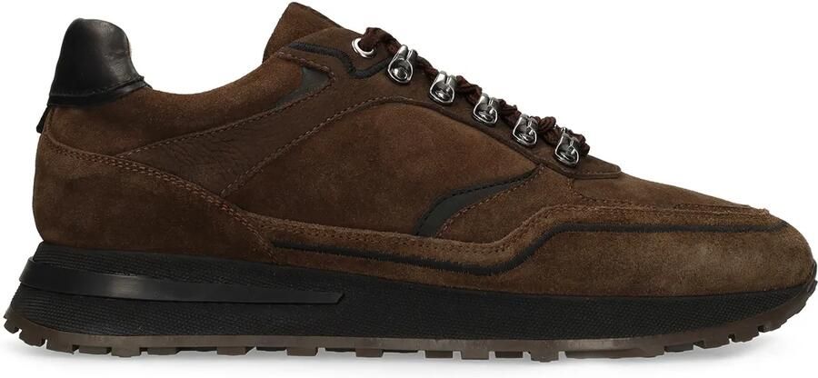 Manfield Bruine suède sneakers