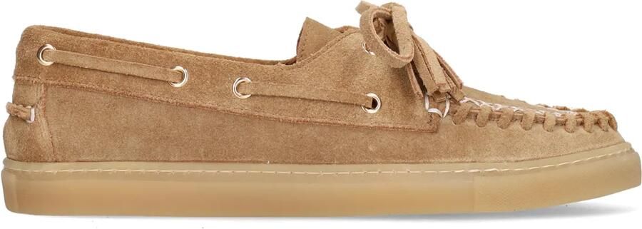 Manfield Cognac suède boatloafers