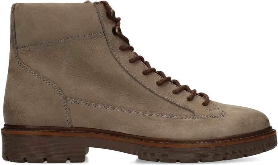 Manfield Grijze leren veterboots