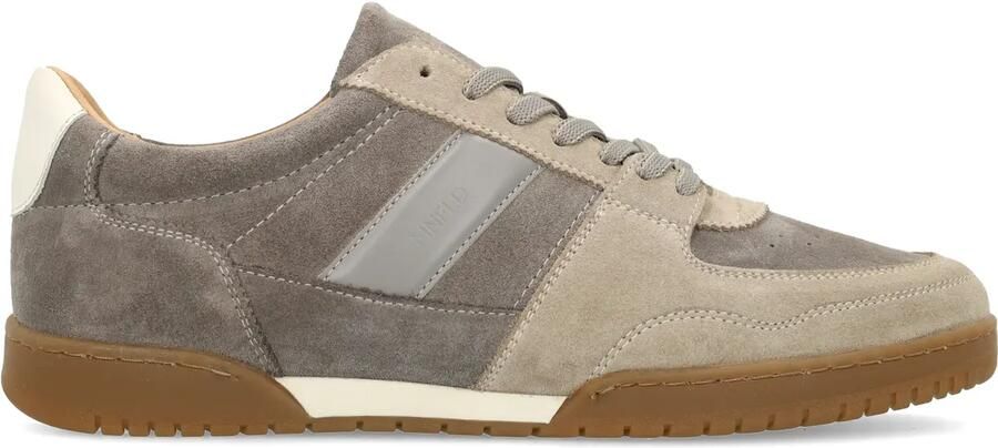 Manfield Heren Grijze suède sneakers