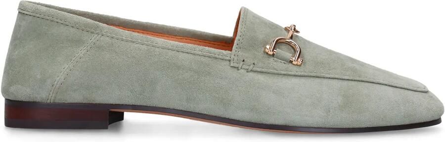 Manfield Dames Groene suède loafers - Foto 2