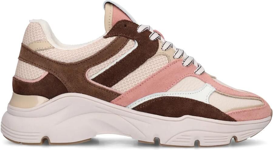 Manfield Dames Roze suède sneakers