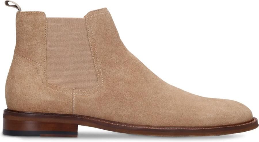 Manfield Taupe suède chelsea boots