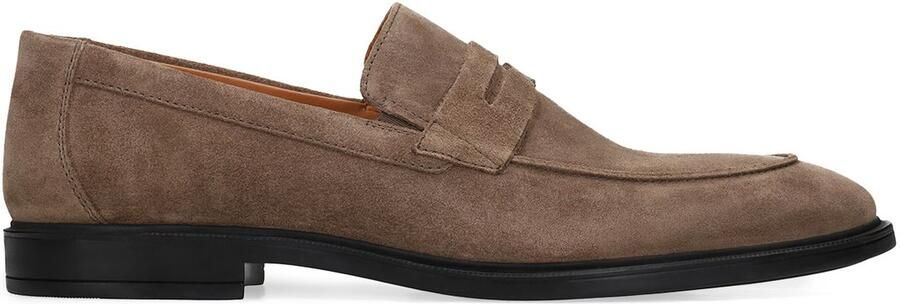 Manfield Taupe suède loafers