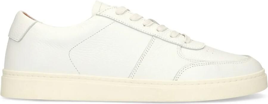 Manfield Heren Witte leren sneakers - Foto 2