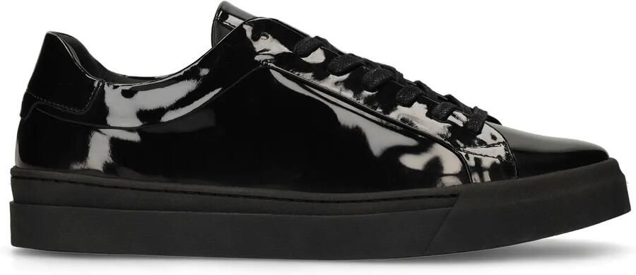 Manfield Heren Zwarte lakleren sneakers - Foto 2