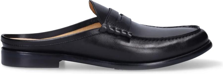 Manfield Heren Zwarte leren loafers - Foto 2