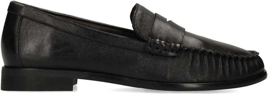 Manfield Zwarte leren loafers - Foto 4