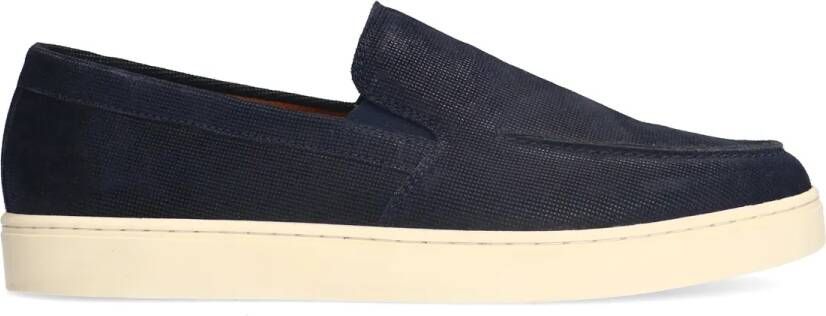Manfield Navy suède loafers