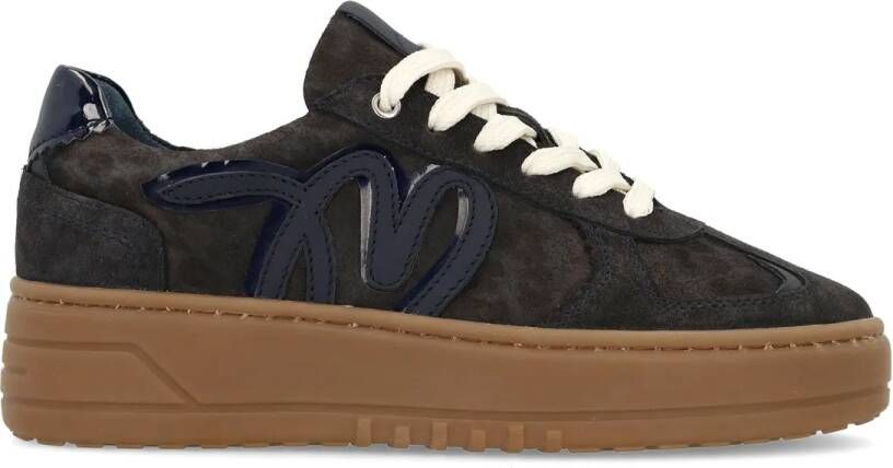 Manfield Navy suède sneakers