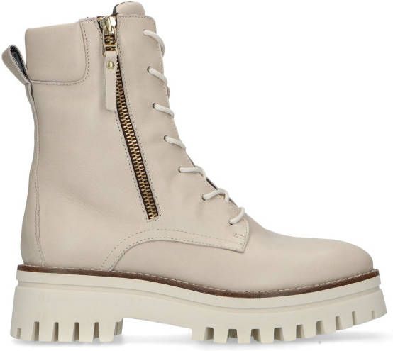 Manfield Overige schoenen Dames Schoenen Overige schoenen Manfield Overige  schoenen Off white suède dames veterschoenen dance4life.com