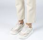Manfield Dames Off white sneakers met roze details - Thumbnail 2