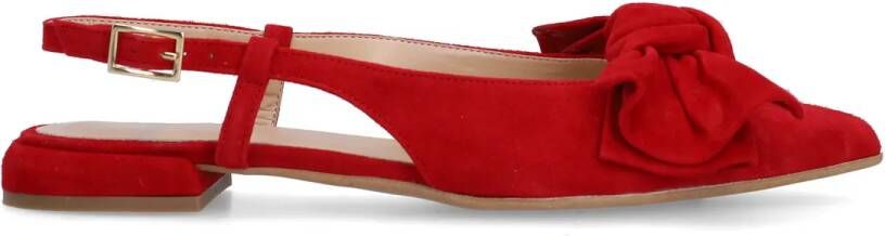 Manfield Rode suède slingbacks