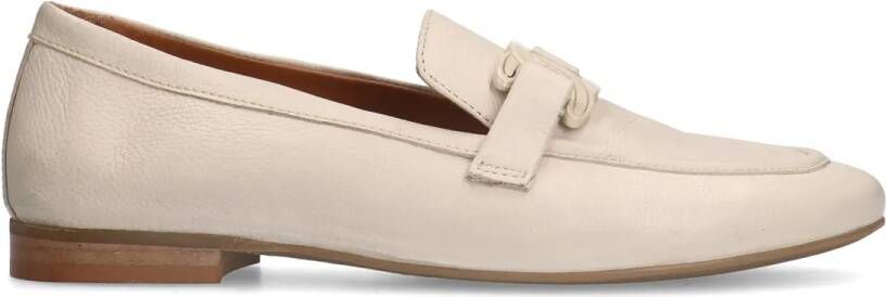Manfield Dames Goudkleurige leren loafers met detail - Foto 2