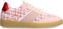 Manfield Dames Roze bouclé sneakers - Thumbnail 2