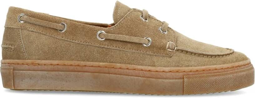 Manfield Taupe suède bootschoenen
