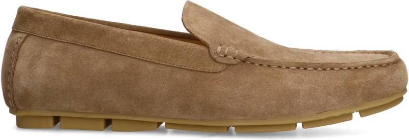Manfield Taupe suède loafer