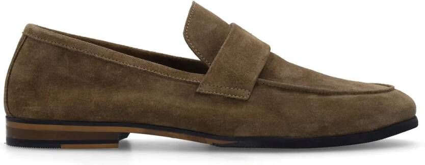 Manfield Taupe suéde loafers