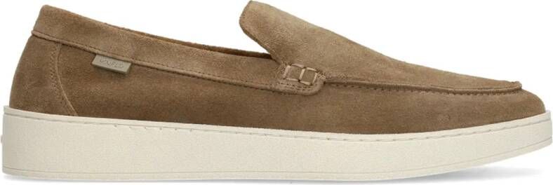 Manfield Heren Taupe suède loafers