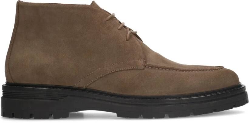 Manfield Taupe suède veterboots