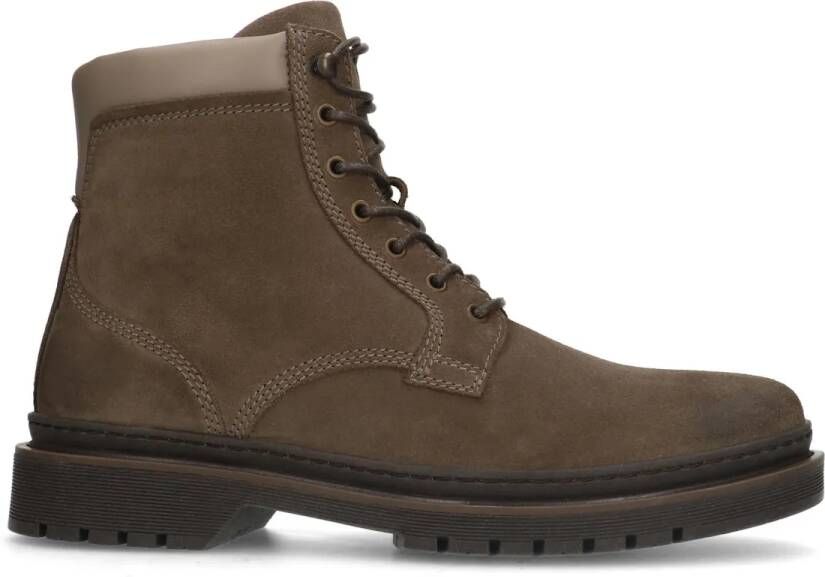 Manfield Taupe suède veterboots