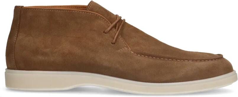 Manfield Taupe suède veterboots