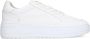 Manfield Dames Witte leren sneakers - Thumbnail 2