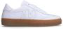 Manfield Dames Witte leren sneakers - Thumbnail 2