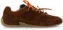 Manfield Dames X Isabelle Bruine suède sneakers met dubbele veters - Thumbnail 2