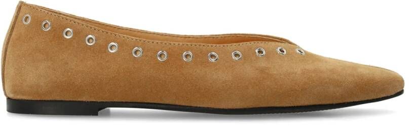 Manfield x Marlien Cognac suède loafers