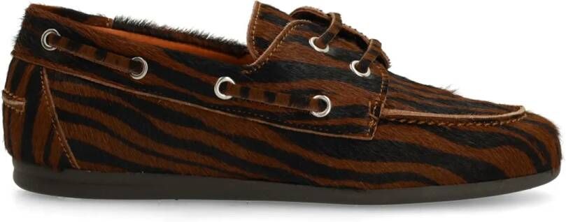 Manfield Zebra bootschoenen met imitatie vacht