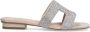 Manfield Dames Zilveren glitter slippers - Thumbnail 3