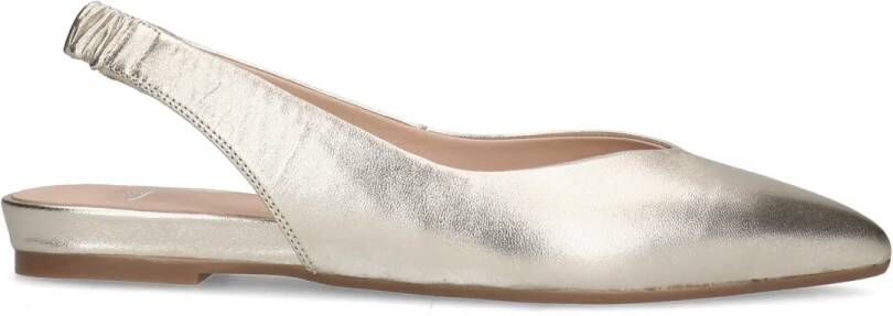 Manfield Gouden leren slingback ballerina's