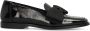 Manfield Dames Zwarte lakleren loafers met strik - Thumbnail 3