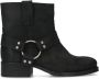 Manfield Dames Zwarte leren biker boots - Thumbnail 2