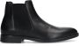 Manfield Zwarte leren chelsea boots - Thumbnail 2