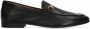 Manfield Dames Zwarte leren loafers - Thumbnail 2