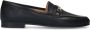 Manfield Dames Zwarte leren loafers - Thumbnail 3