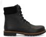 Manfield Heren Zwarte leren veterboots - Thumbnail 2