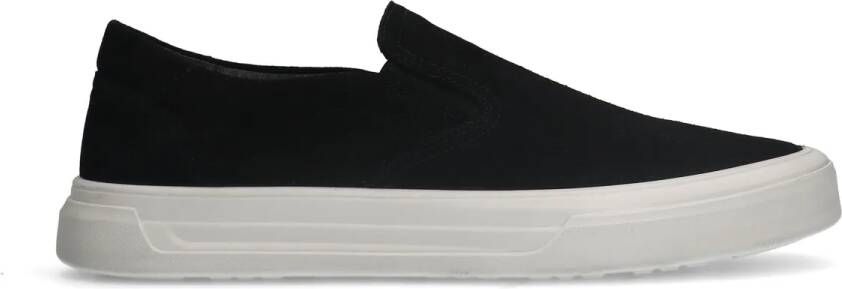 Manfield Heren Zwarte suède loafers