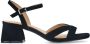 Manfield Zwarte suède sandalen met hak - Thumbnail 2