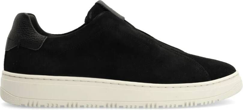 Manfield Zwarte suède sneakers