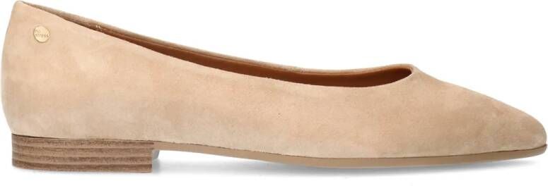 No stress Beige suède ballerina's