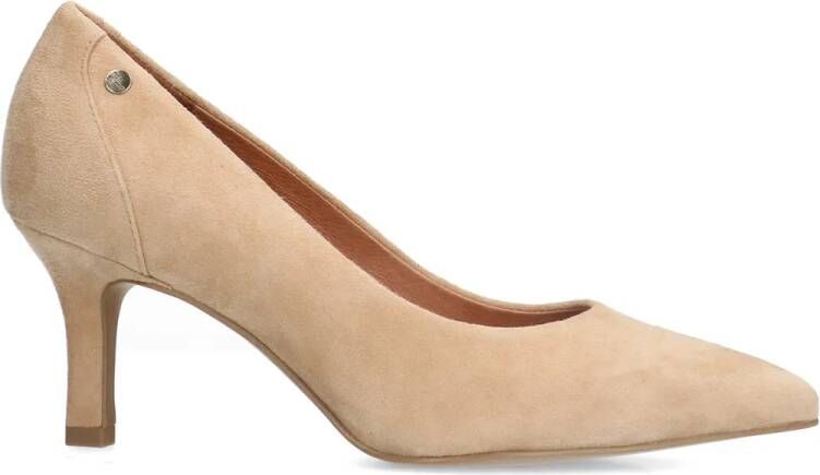 No stress Beige suède pumps