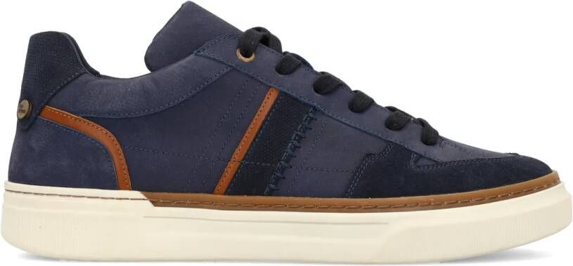 No stress Blauwe nubuck sneakers