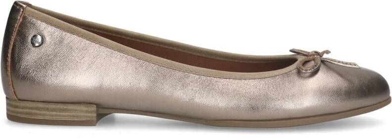 No Stress Dames Bronzen leren ballerina's met strik - Foto 2