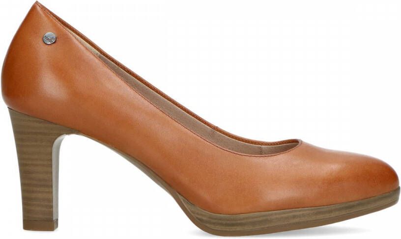 No stress Bruine leren pumps - Schoenen.nl